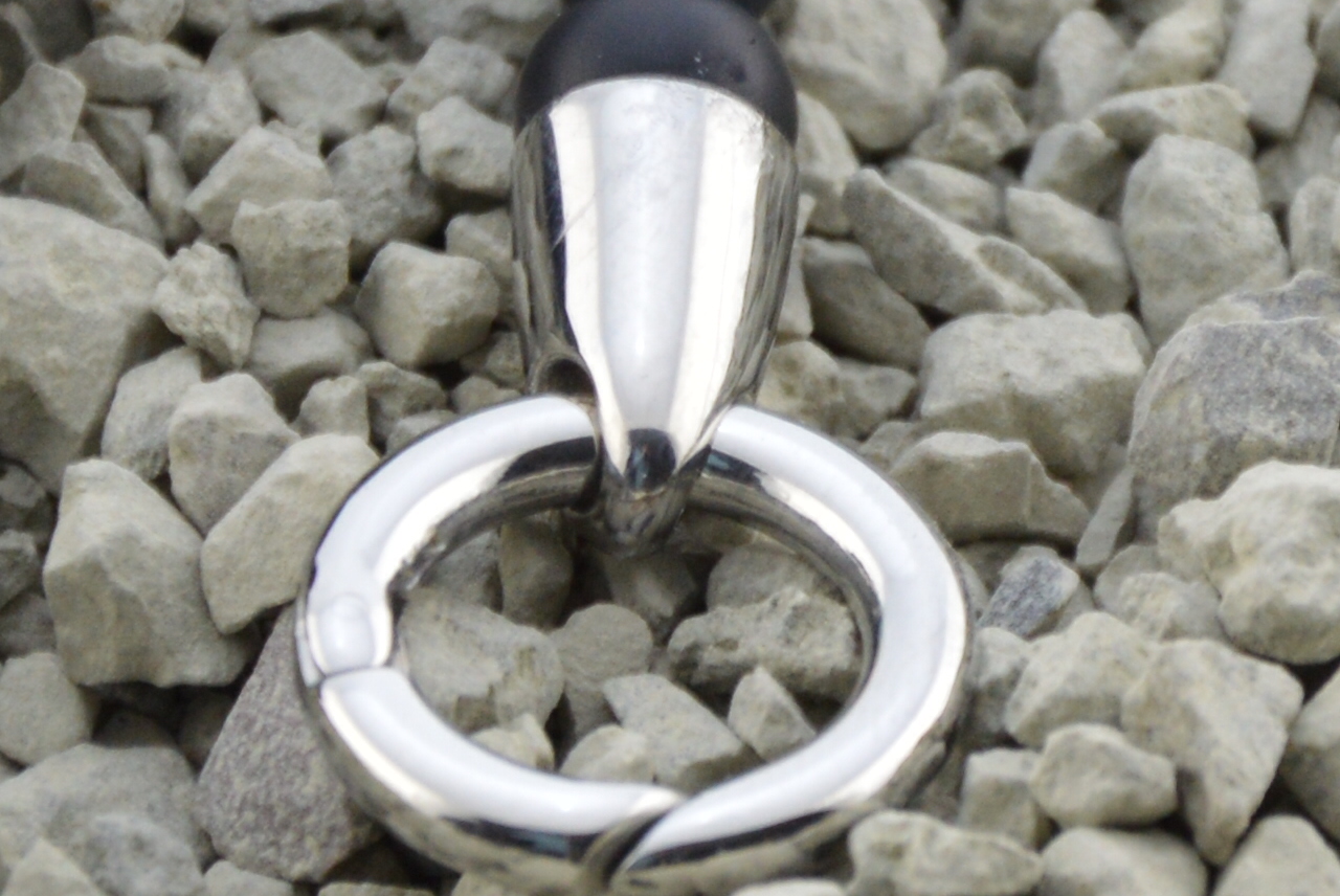 Onyxkette mit Edelstahl